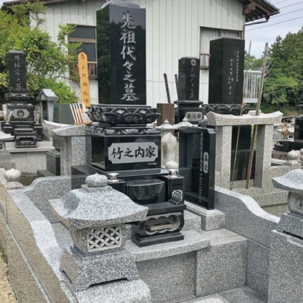黒みかげ上下蓮華磨き仕上げ(インド産)
